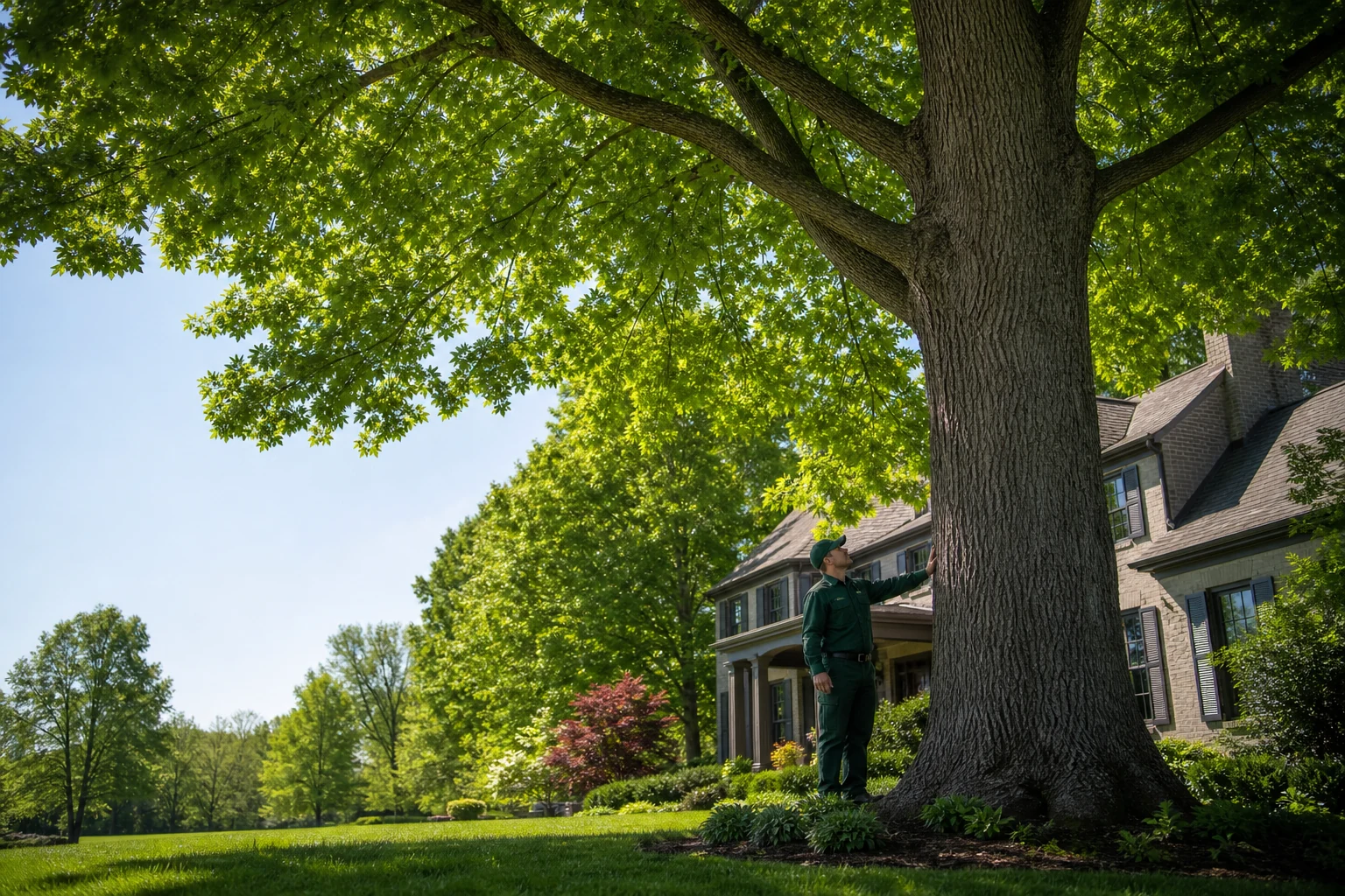 Healthy mature ash tree shading an Evansville property